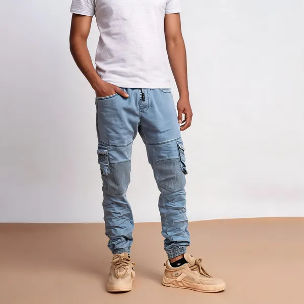 Sky_Blue_Cargo_Jogger_Pants_For_Men