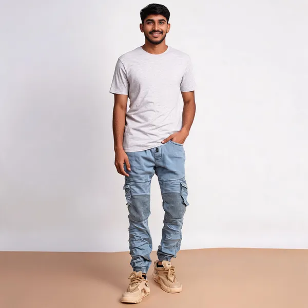 Sky_Blue_Cargo_Jogger_Pants_For_Men