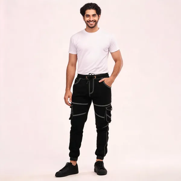 Black_Cargo_Jogger_Pants_For_Men