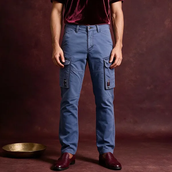 Sky_Blue_Cotton_Regular_Fit_Cargo_Pants_For_Men