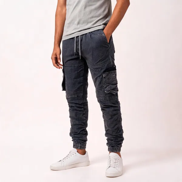 Dark_Grey_Casual_Cargo_Jogger_For_Men