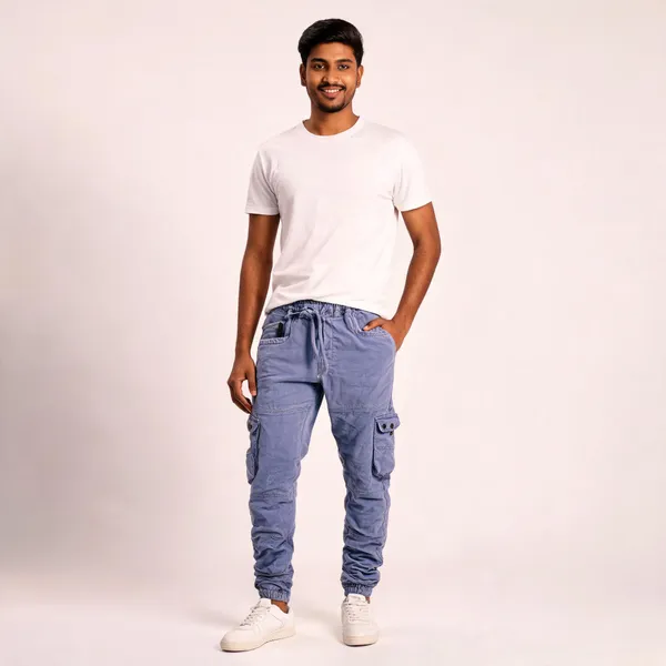 Sky_Blue_Casual_Cargo_Jogger_For_Men