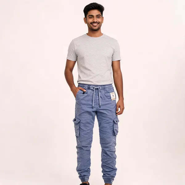 Sky_Blue_Casual_Cargo_Jogger_For_Men