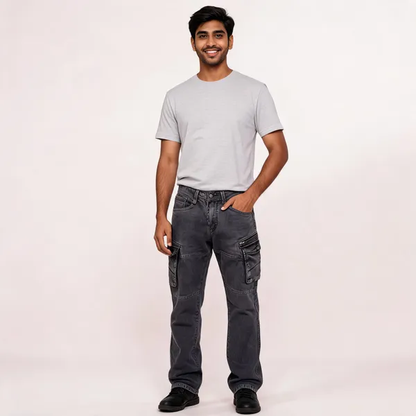 Grey_Denim_Cargo_Pants_For_Men