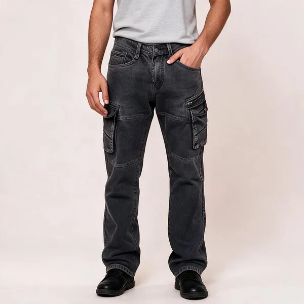 Dark_Grey_Cotton_Regular_Fit_Cargo_Pants_For_Men