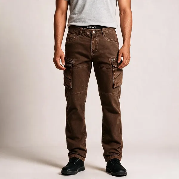 Brown_Cotton_Regular_Fit_Cargo_Pants_For_Men
