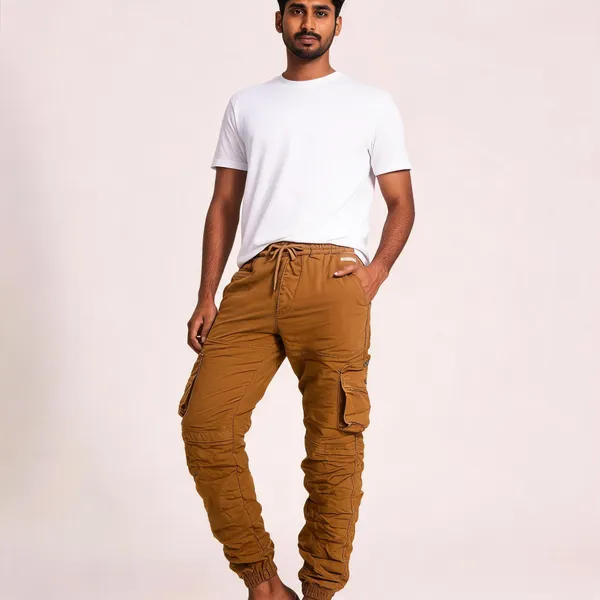 Brown_Cargo_Jogger_Pants_For_Men