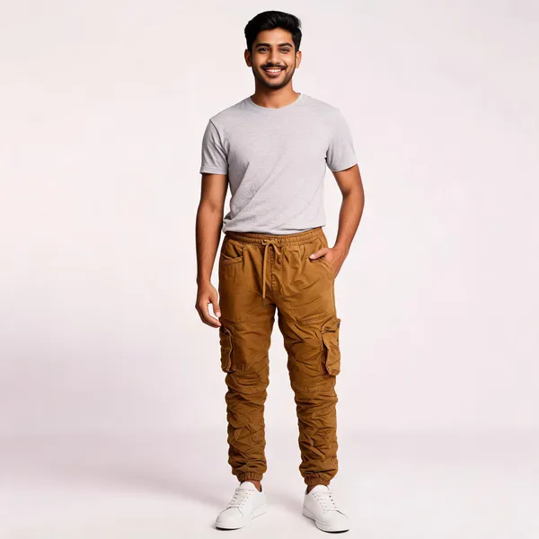 Brown_Cargo_Jogger_Pants_For_Men