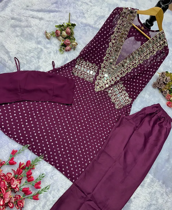 Maroon_Embroidered_Kurta_Pant_Set_for_Women