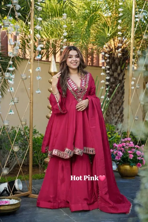 Hot_Pink_Silk_Embellished_Sharara_Suit_Set_For_Women