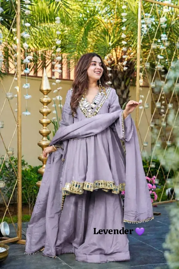 Lavender_Silk_Anarkali_Sharara_Set_For_Women