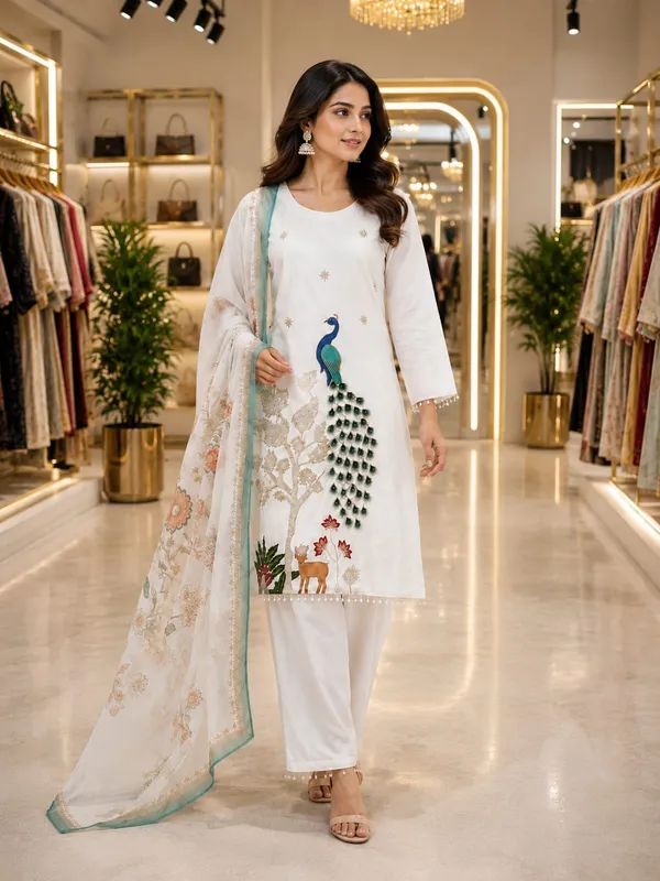 Maroon_Embroidered_Kurta_Pant_Set_for_Women