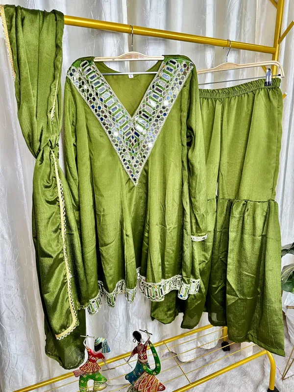 Green_Silk_Embellished_Anarkali_Sharara_Set_For_Women