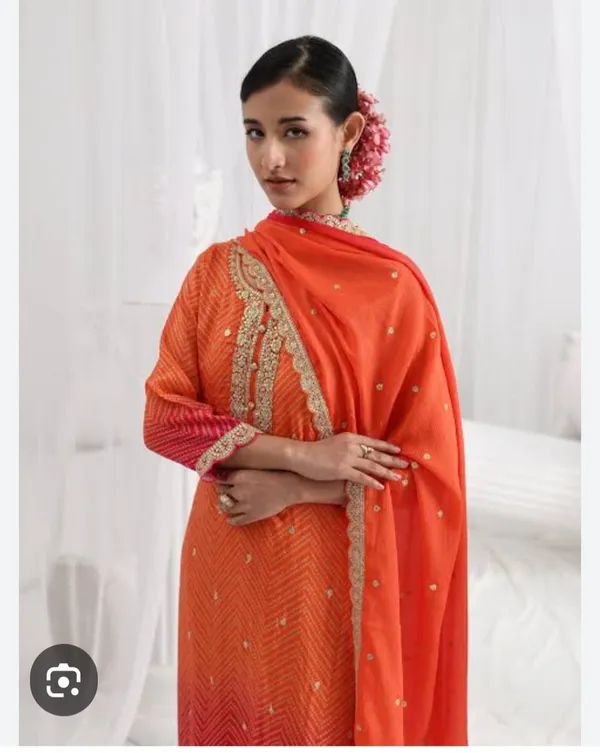 Orange_Silk_Straight_Embroidered_Kurta_Set_For_Women