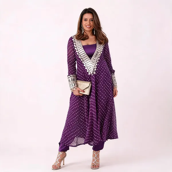 Purple_Georgette_Anarkali_Kurta_Set_For_Women