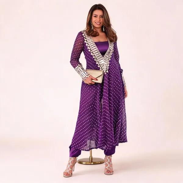 Purple_Georgette_Anarkali_Kurta_Set_For_Women
