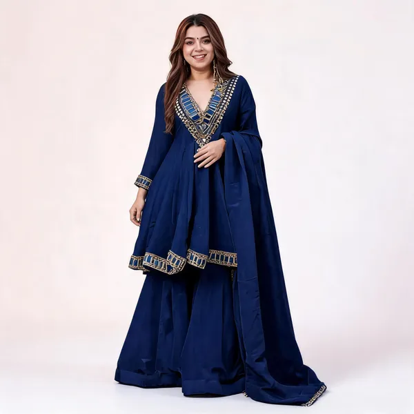 Royal_Blue_Silk_Anarkali_Suit_Set_For_Women
