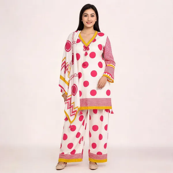 White_Silk_Printed_Straight_Kurta_Set_For_Women