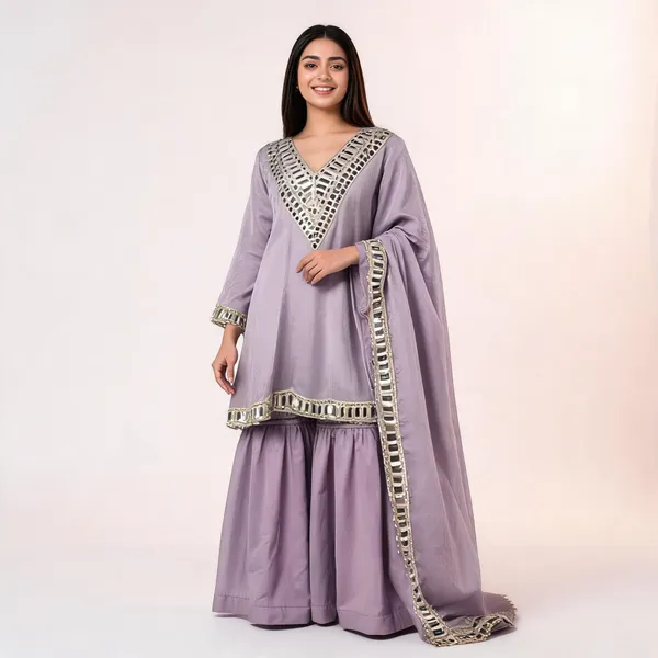 Lavender_Silk_Anarkali_Sharara_Set_For_Women