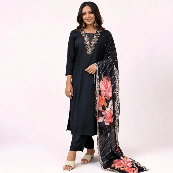 Black_Muslin_Silk_Straight_Embroidered_Suit_Set_For_Women