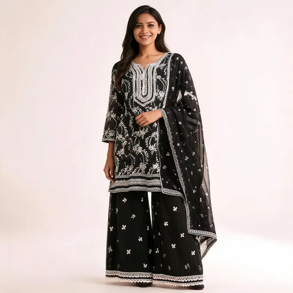 Black_Georgette_Anarkali_Embroidered_Suit_Set_For_Women