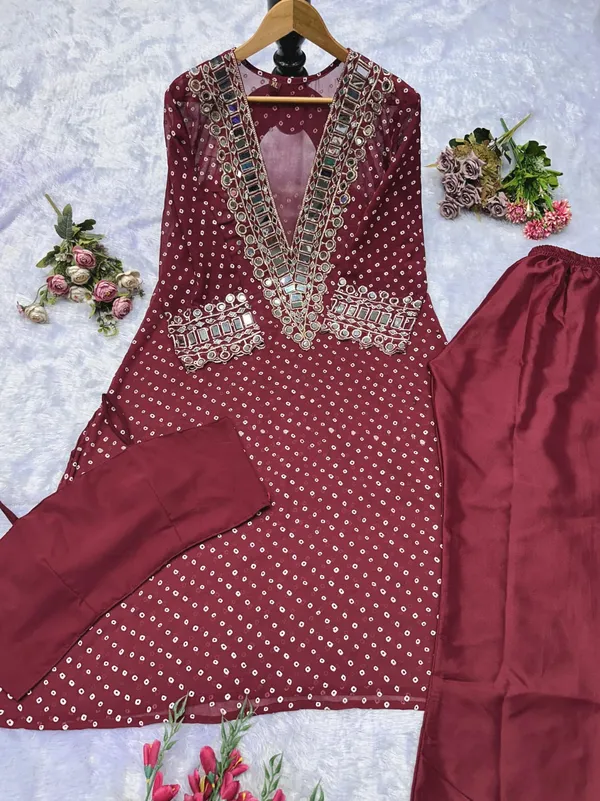 Maroon_Printed_Embellished_Anarkali_Kurta_Set_for_Women