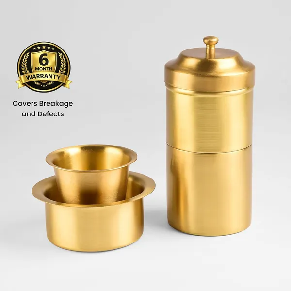 Brass_Coffee_Filter_With_Tumbler_And_Saucer_Set