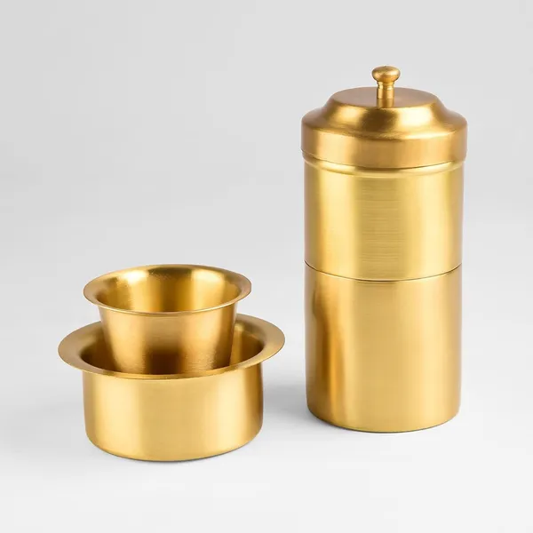 Brass_Coffee_Filter_With_Tumbler_And_Saucer_Set