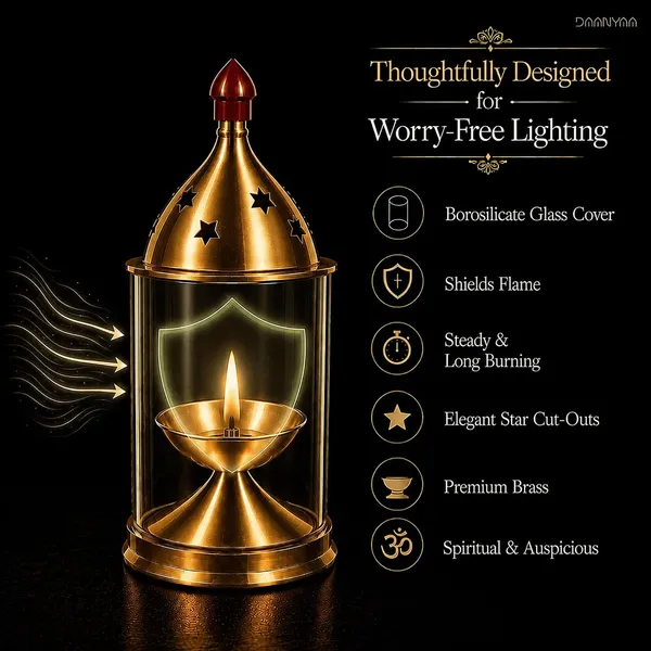 Brass_Oil_Lamp_With_Glass_Shade
