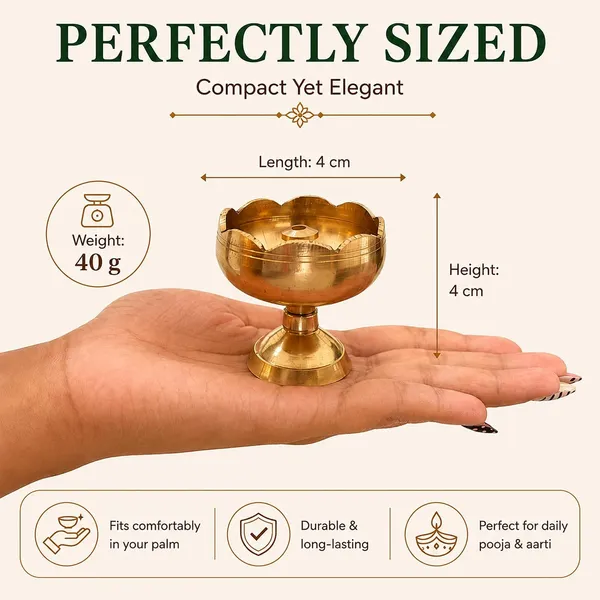 Brass_Lotus_Oil_Lamp_With_Wick_Holder(Set_of_2)