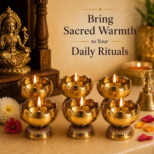 Brass_Lotus_Diya_With_Wick_Holder(Set_of_6)