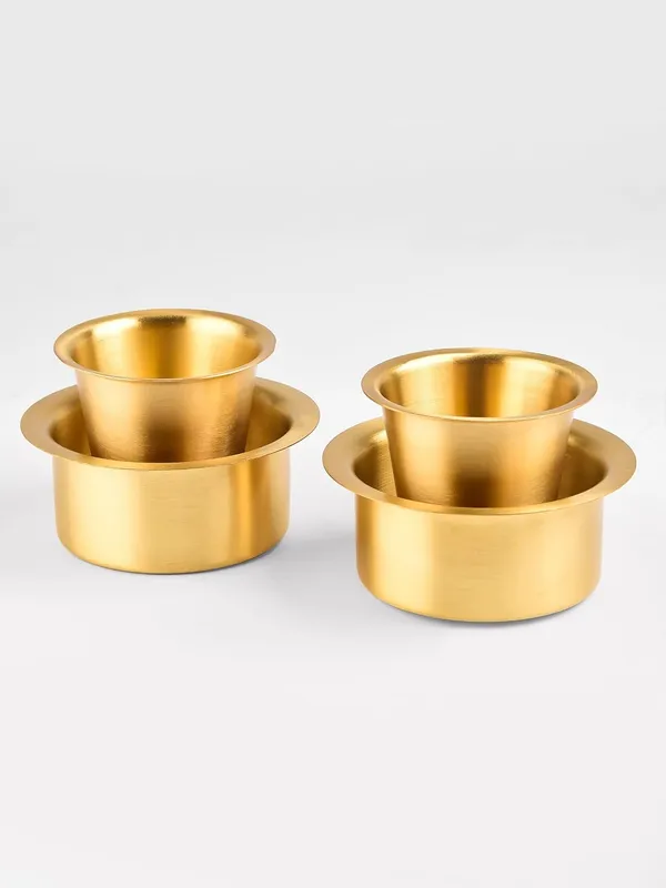 Brass_Coffee_Tumbler_With_Saucer_Set(Set_of_2)