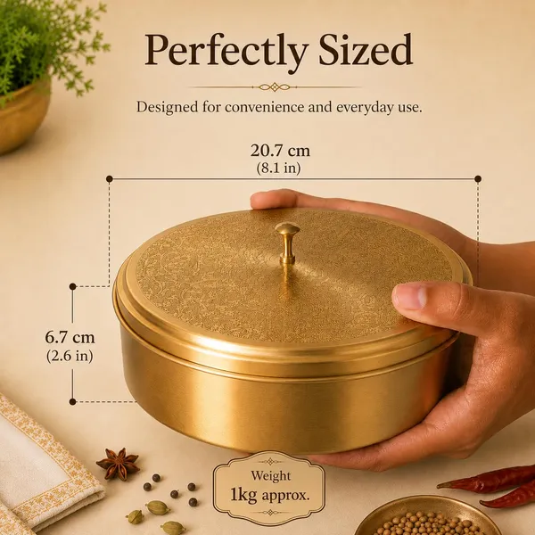 Brass_Masala_Box_With_Spoon_And_Containers