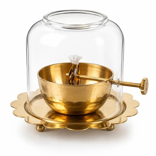 Brass_Oil_Lamp_With_Glass_Cover