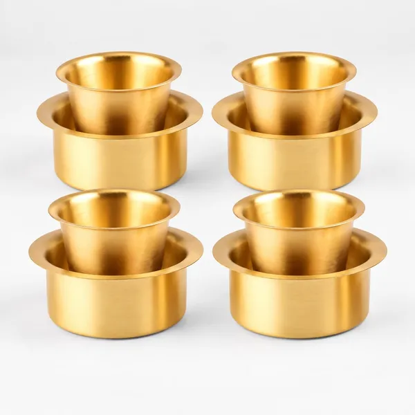Brass_Coffee_Tumbler_With_Saucer_Set(Set_of_4)