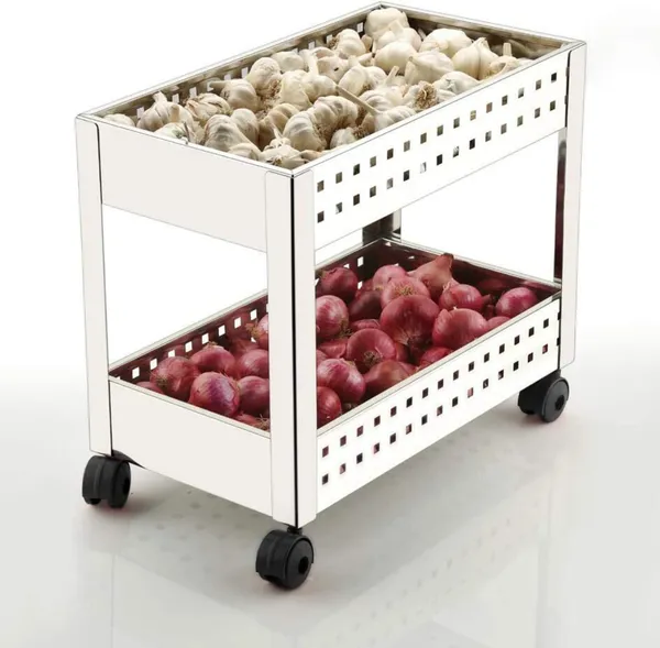 Metal_Modern_Two_Tier_Rolling_Kitchen_Storage_Rack
