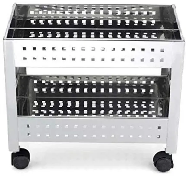Metal_Modern_Two_Tier_Rolling_Kitchen_Storage_Rack