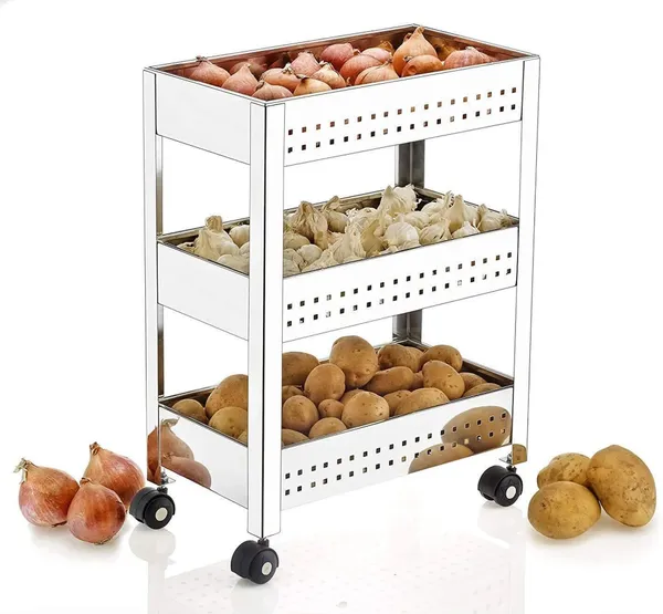 Metal_Modern_3_Tier_Rolling_Kitchen_Storage_Rack