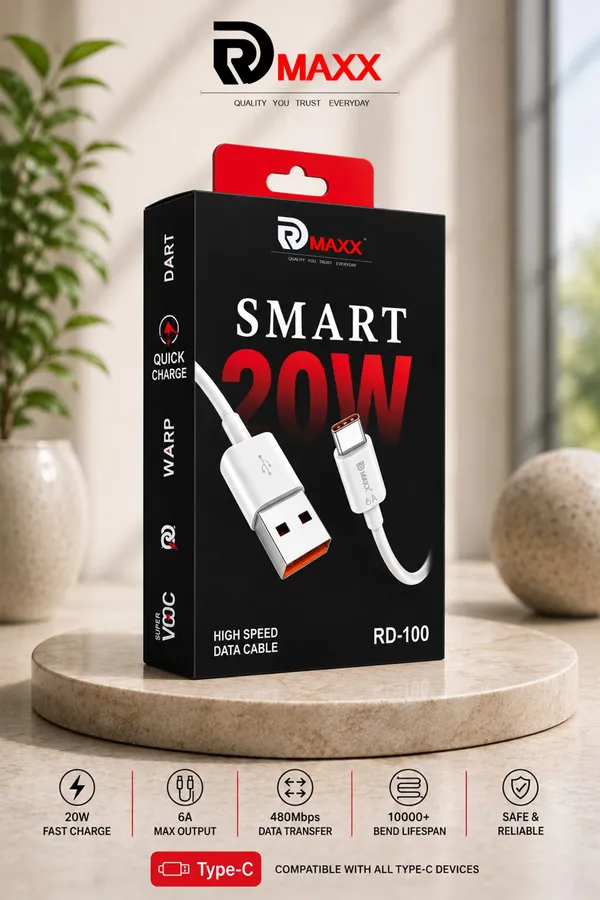 RD_Maxx_Smart_20W_USB_A_To_Type_C_Data_Cable
