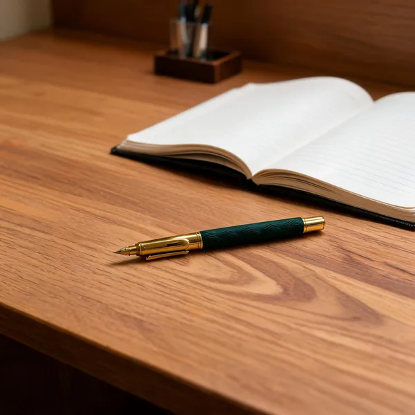 Green_Textured_Grip_Gold-Tone_Roller_Pen