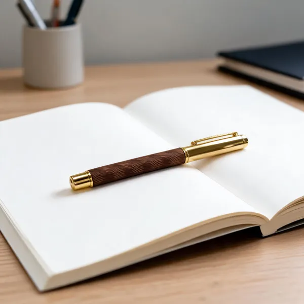 Gold-Tone_Brown_Textured_Grip_Roller_Pen