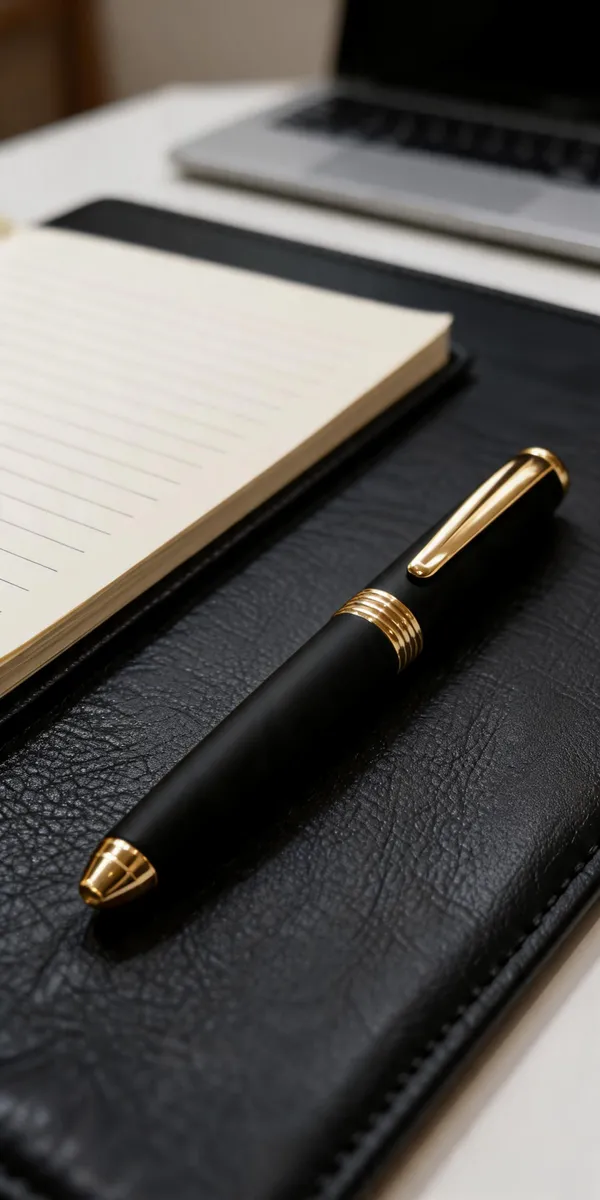 Black_Gold-Tone_Trim_Capped_Fountain_Pen