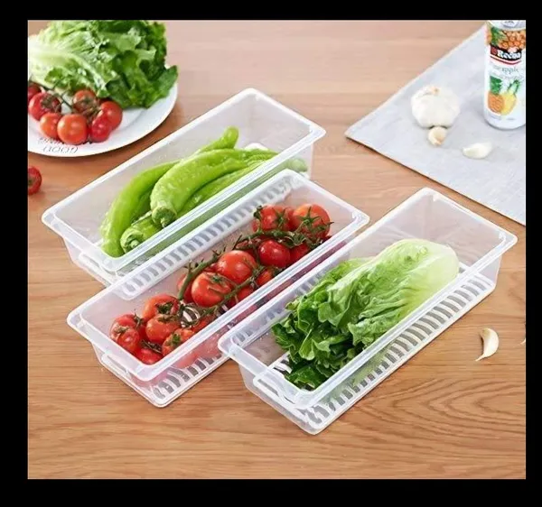 Plastic_White_Refrigerator_Vegetable_Storage_Box_With_Drain_Tray_Set_Of_3