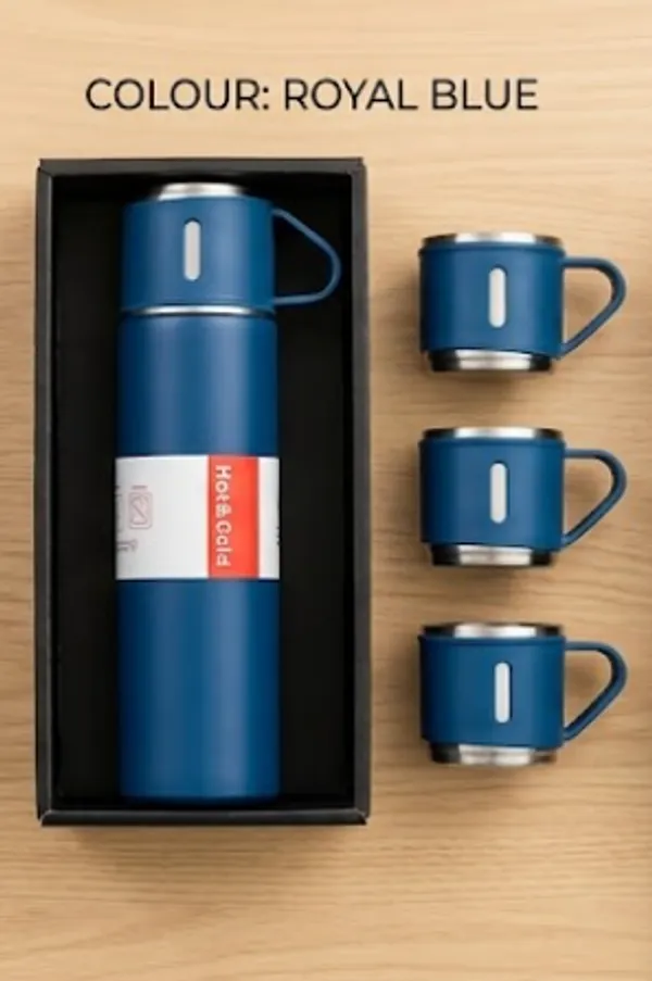 Stainless_Steel_Gift_Set_Vacuum_Flask_With_3_Cups_500Ml_Blue