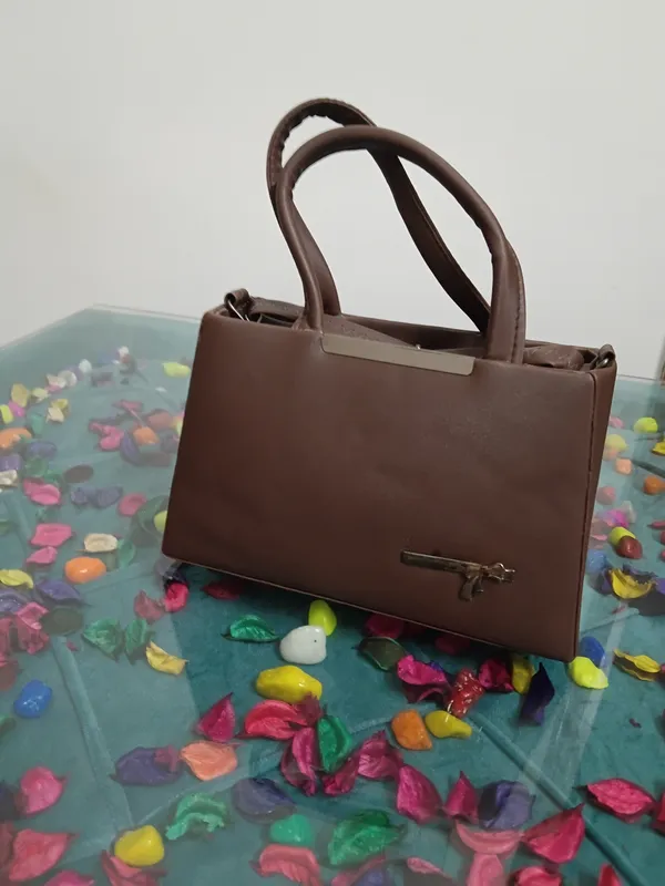 Brown_Faux_Leather_Structured_Tote_Handbag_For_Women