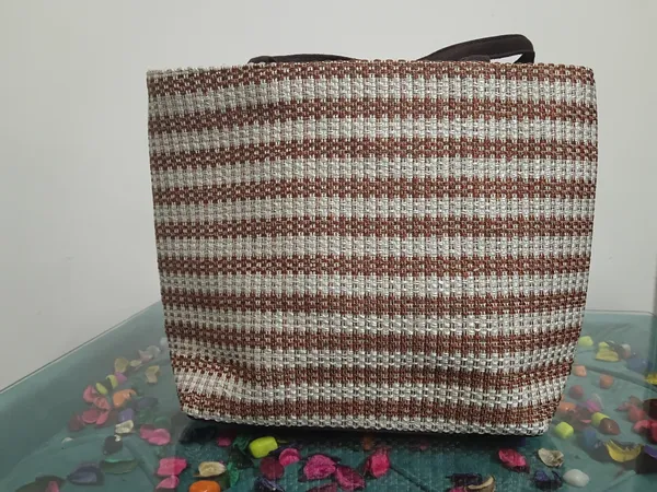 Brown_Woven_Striped_Bird_Applique_Tote_Bag_For_Women