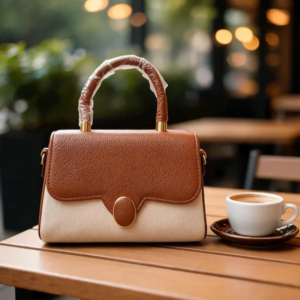 Brown_Synthetic_Leather_Structured_Flap_Handbag_For_Women
