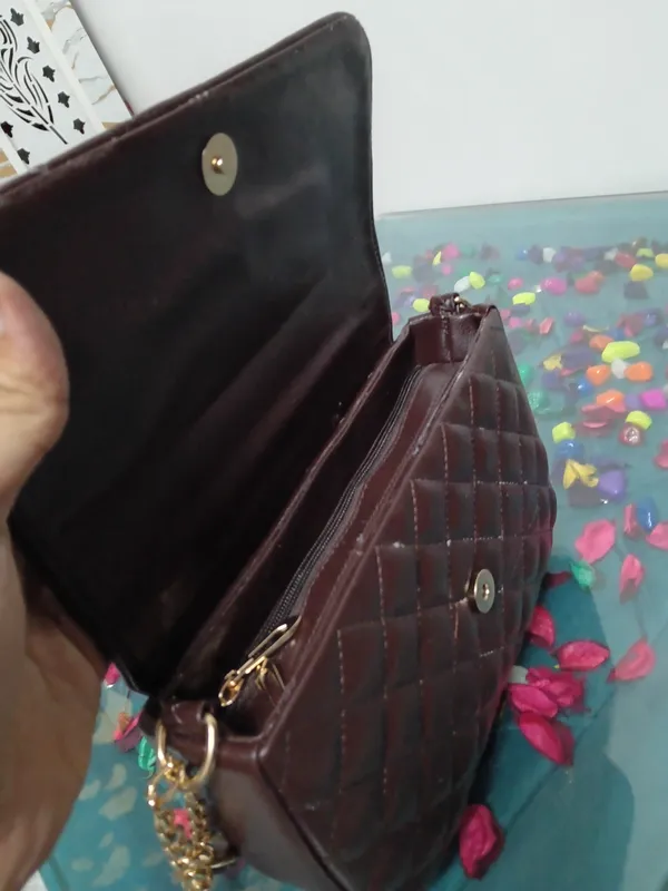 Brown_Synthetic_Leather_Quilted_Chain_Strap_Shoulder_Bag_For_Women