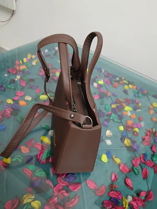 Brown_Faux_Leather_Structured_Tote_Handbag_For_Women