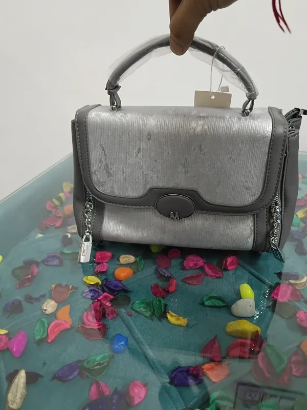 Grey_Metallic_Velvet_Structured_Handbag_For_Women